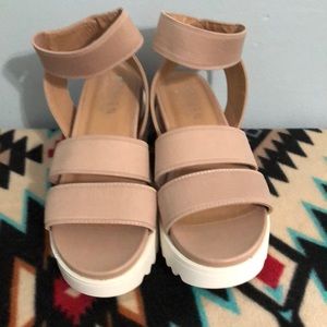 Steven Natural Comfort Tan Strap Sandals 6
